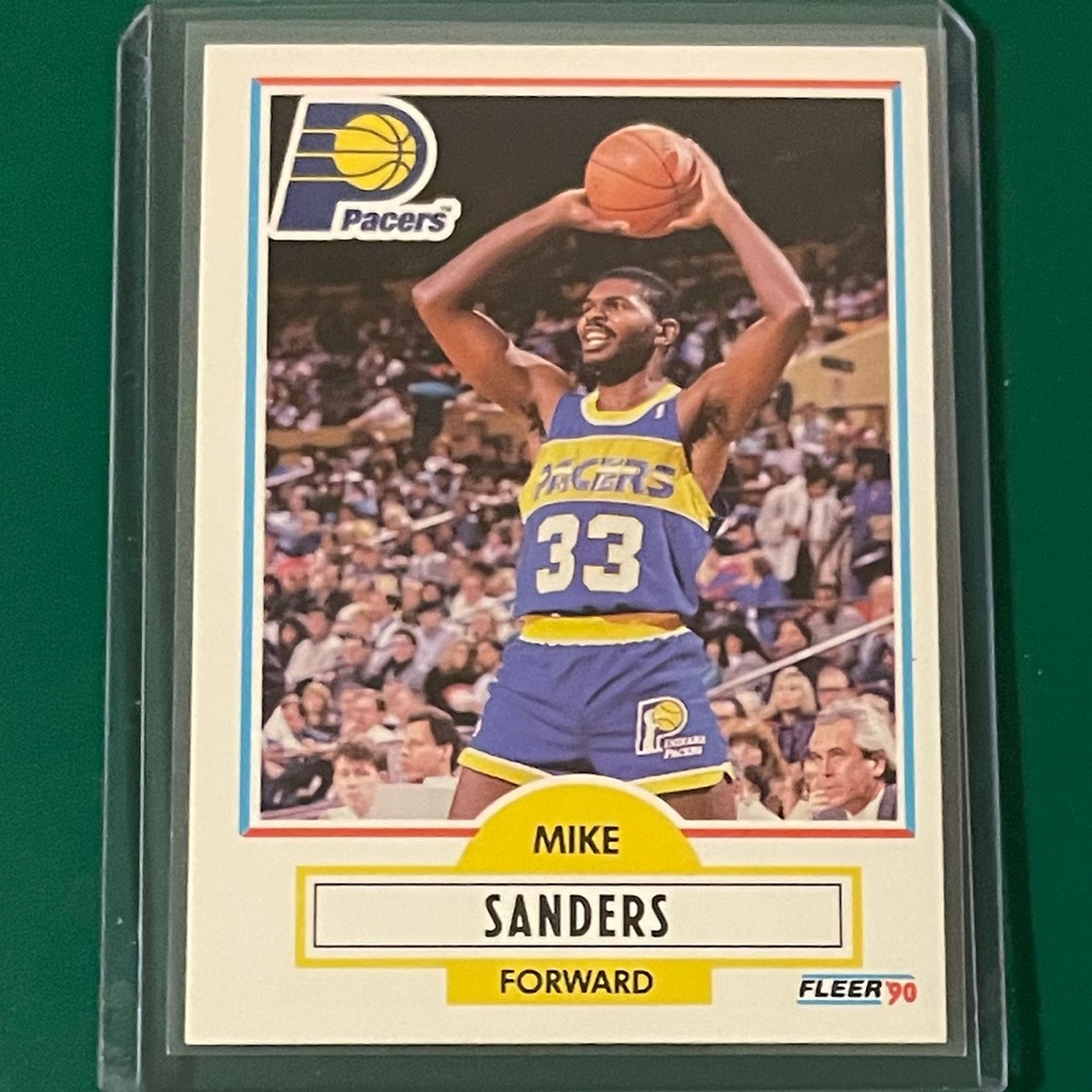 Mike Sanders #80 1990-91 Fleer Basketball Trading Card